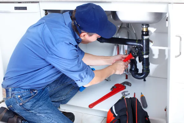 a male plumber fixing a toilet a male plumber fixing a toilet