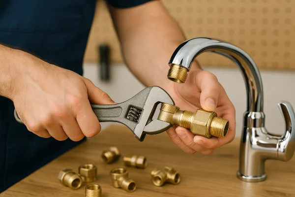 a male plumber installing a toilet a male plumber installing a toilet